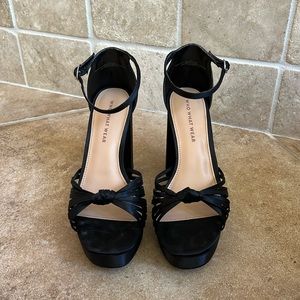 Who What Wear Black Platform Block Heels